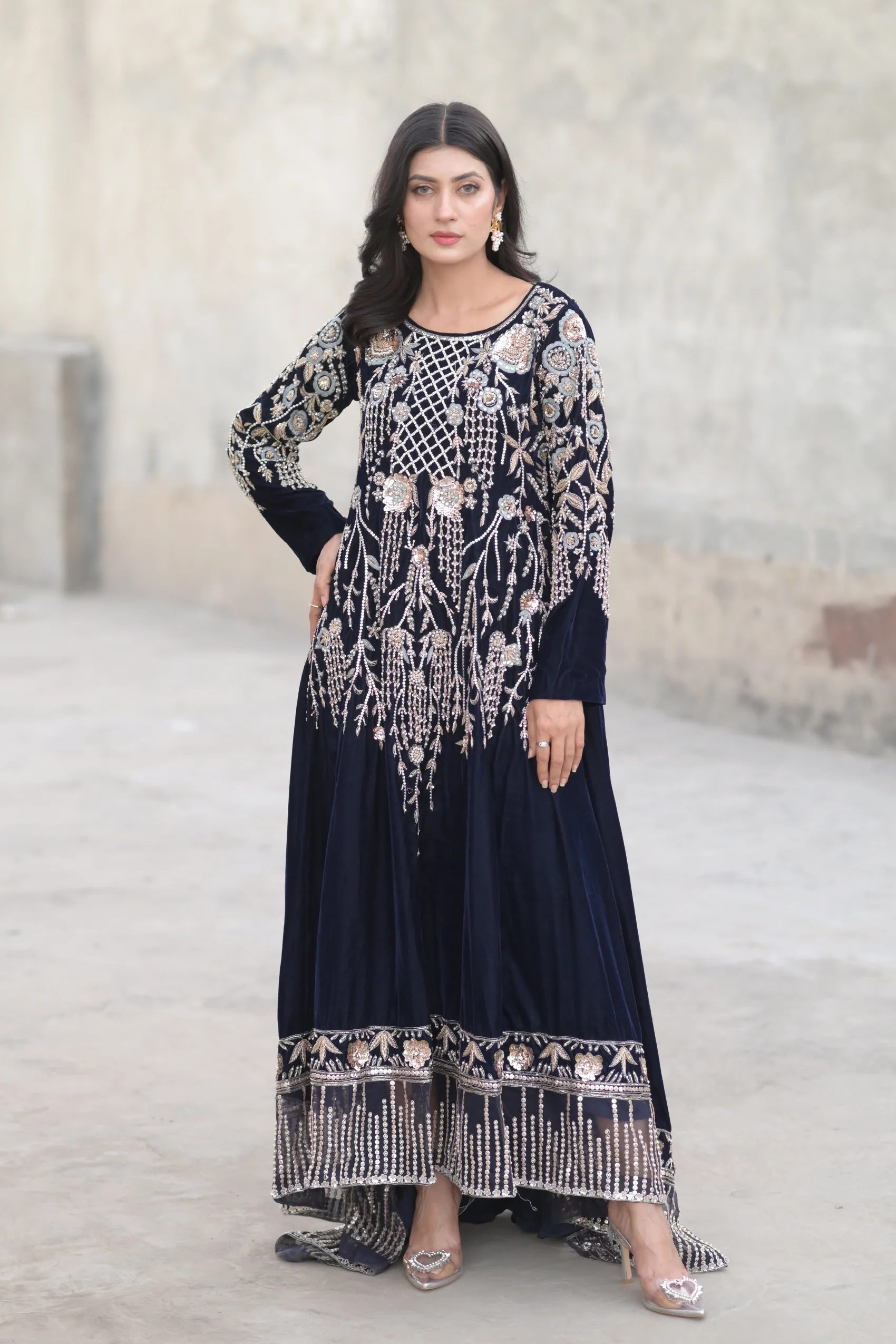 Tail Maxi – Luxury Hand-Embellished Bridal Maxi Dress